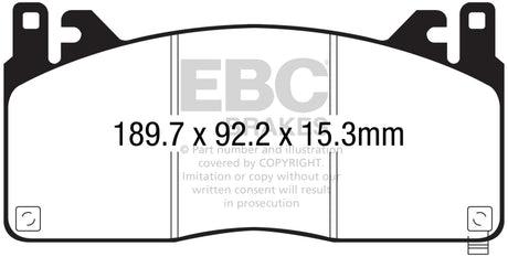 EBC 2015+ Ford Mustang GT350 Bluestuff Front Brake Pads