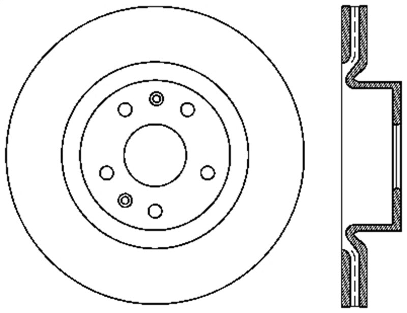 StopTech Power Slot 10-13 Hyundai Genesis Coupe Track & R-Spec Front Left Drilled Rotor