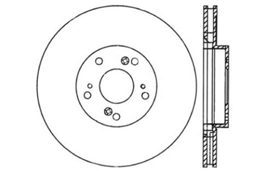 StopTech 06-08 Honda Civic Si Cross Drilled Left Front Rotor