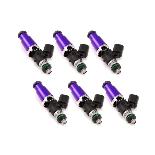 Injector Dynamics 1700cc Injectors - 60mm Length - 14mm Purple Top - 14mm Lower O-Ring (Set of 6)