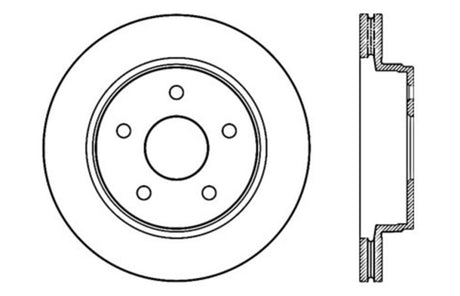 StopTech 04-06 Dodge Durango / 02-10 Ram 1500 (exc Mega Cab) Front Left Slotted & Drilled Rotor