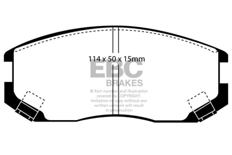 EBC 91-94 Dodge Colt 1.5 Greenstuff Front Brake Pads