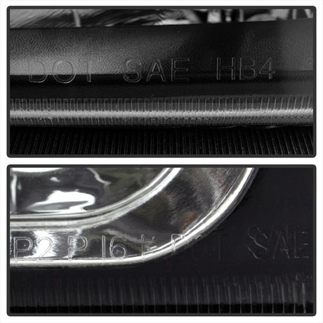 xTune Chevy Silverado 2500HD 03-06 Crystal Headlights w/ Bumper Lights Black HD-JH-CSIL03-AM-BK-SET