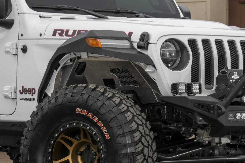 Addictive Desert Designs 2018 Jeep Wrangler JL Raw Aluminum Rock Fighter Front Inner Fender Liner