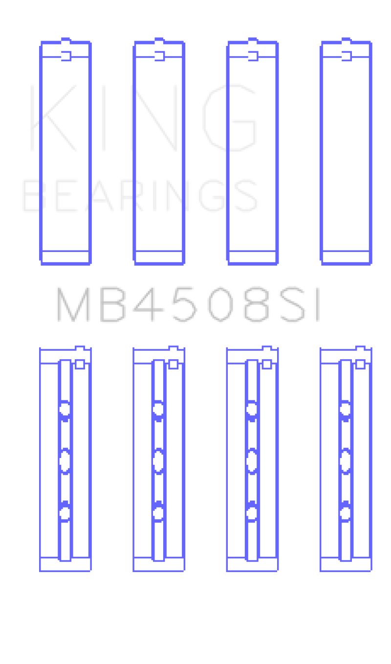 King Engine Bearings Acura J30A/J32A/J35A/J35Z (Size +0.5) Performance Main Bearing Set