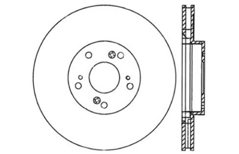 StopTech 06-08 Honda Civic Si Cross Drilled Right Front Rotor