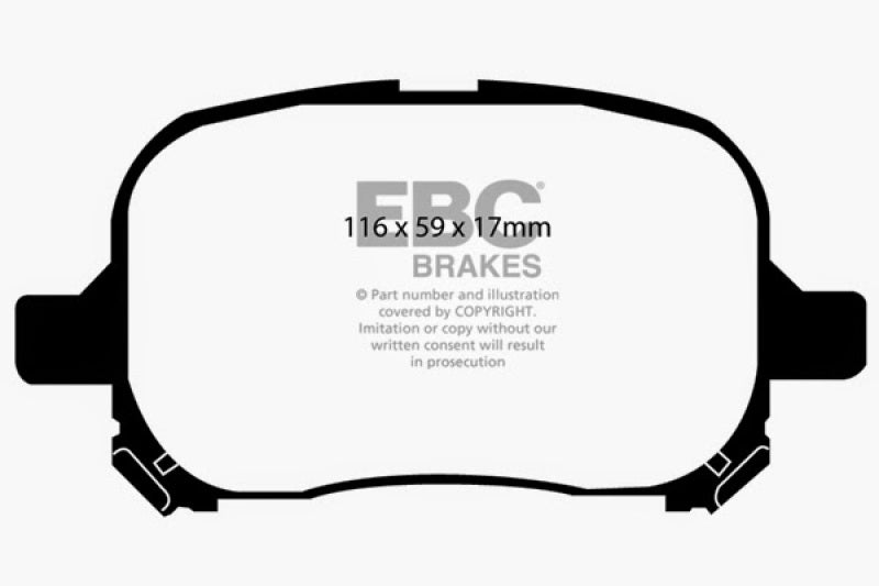 EBC 97-99 Lexus ES300 3.0 Greenstuff Front Brake Pads