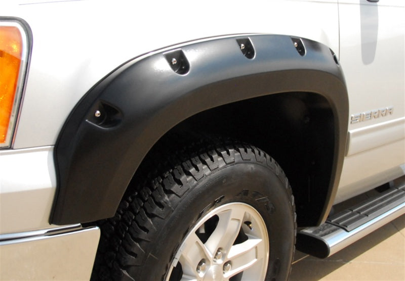 Lund 07-13 GMC Sierra 1500 RX-Rivet Style Smooth Elite Series Fender Flares - Black (2 Pc.)