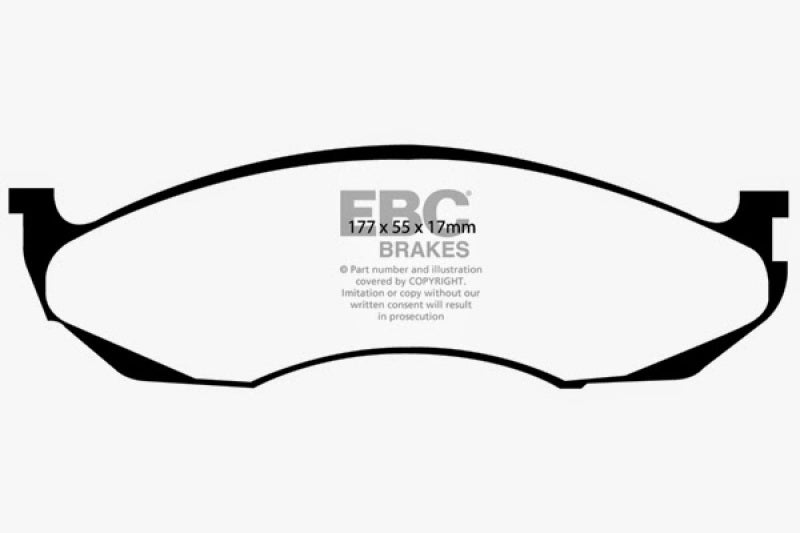 EBC 90-91 Jeep Cherokee 2.5 4WD Yellowstuff Front Brake Pads