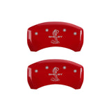 MGP Rear set 2 Caliper Covers Engraved Rear S197/GT Red finish silver ch