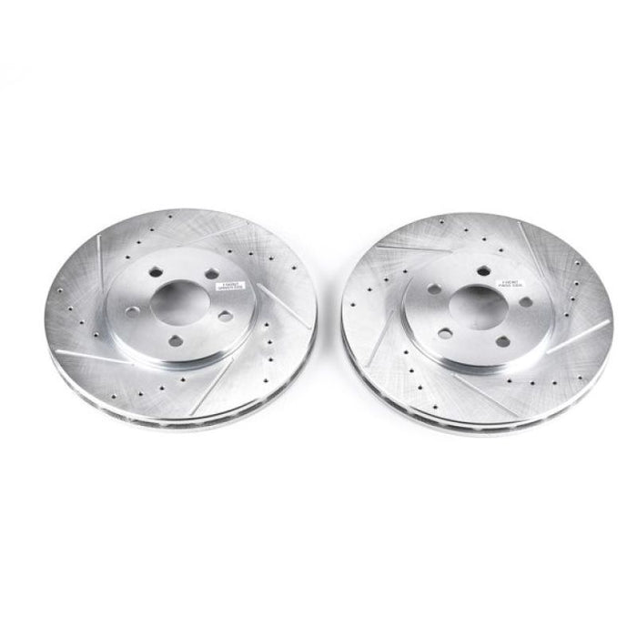 Power Stop 95-00 Chrysler Cirrus Front Evolution Drilled & Slotted Rotors - Pair