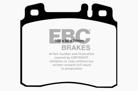 EBC 98-99 Mercedes-Benz CL500 5.0 Greenstuff Front Brake Pads