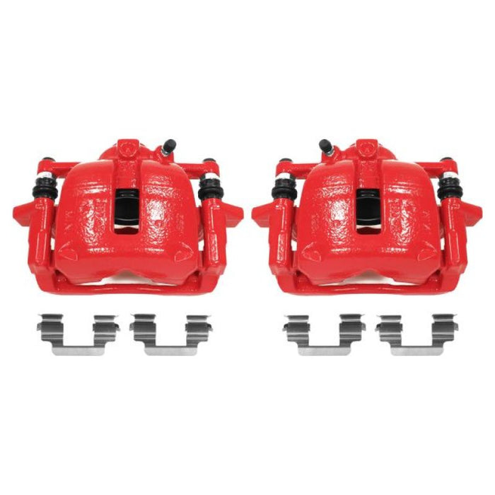 Power Stop 07-16 Mini Cooper Front Red Calipers w/Brackets - Pair