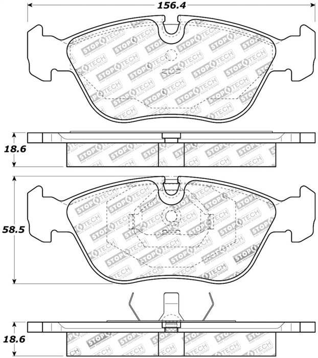 StopTech Street Touring 98-04 Volvo S60/98-00 S70/98-00 V70 Front Brake Pads