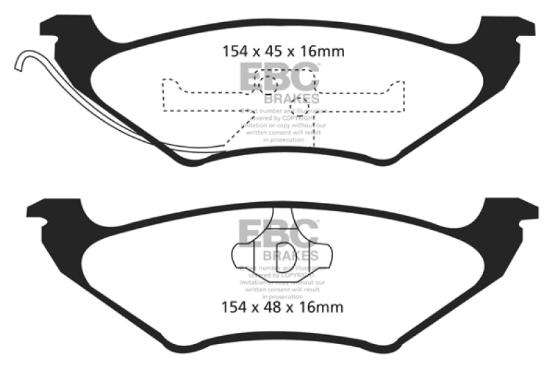 EBC 90-94 Ford Crown Victoria Greenstuff Rear Brake Pads