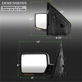 xTune Ford F150 04-06 Power Heated Amber LED Signal OE Mirror Left MIR-03348AEBH-P-L