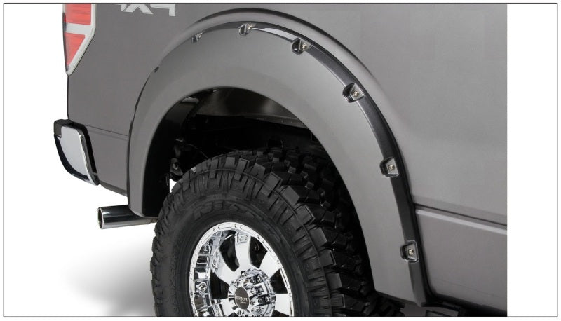 Bushwacker 09-14 Ford F-150 Styleside Pocket Style Flares 4pc 67.0/78.8/97.4in Bed - Black