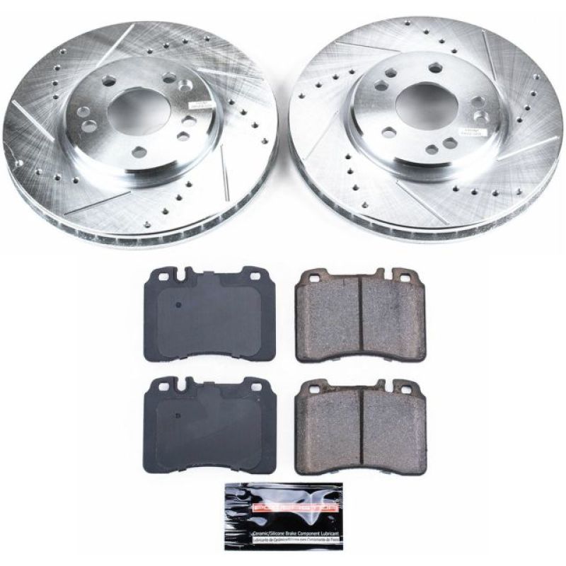 Power Stop 90-93 Mercedes-Benz 300SL Front Z23 Evolution Sport Brake Kit