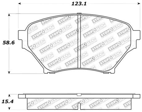 StopTech Performance 01-05 Miata w/ Sport Suspension Front Brake Pads D890