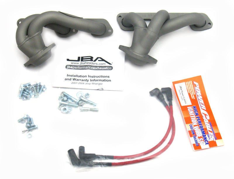 JBA 07-11 Jeep 3.8L V6 1-1/2in Primary Ti Ctd Cat4Ward Header