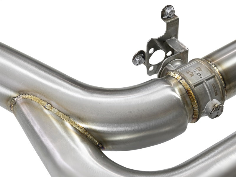 aFe MACH Force-Xp 3.5in. 304 SS C/B Exhaust w/o Muffler 15-18 BMW X5 M V8-4.4L (tt) - Polished Tip