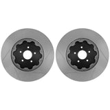 StopTech 09-14 Nissan GT-R AeroRotor 2pc Slotted and Zinc Plated Rear Rotor (Pair)