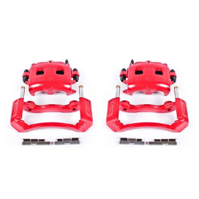 Power Stop 02-05 Dodge Ram 1500 Front Red Calipers w/Brackets - Pair