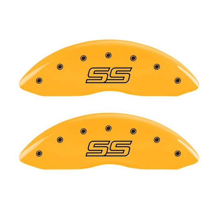 MGP 4 Caliper Covers Engraved Front & Rear Trailblazer SS Yellow Finish Black Char 2004 Chevy SSR