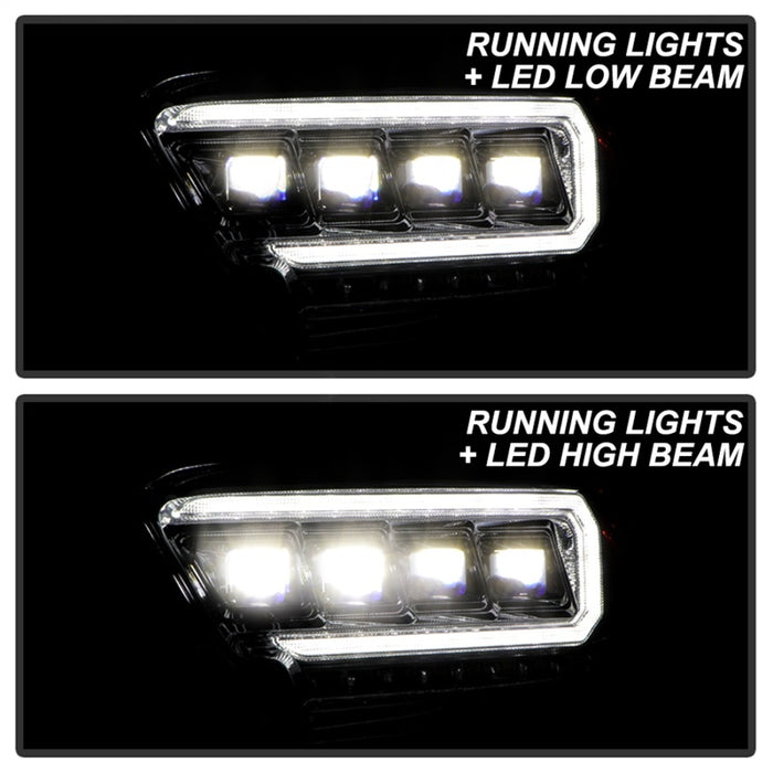 Spyder 16-20 Toyota Tacoma LED Model Only High-Power LED Headlights - Chrome PRO-YD-TT16LEDAP-C