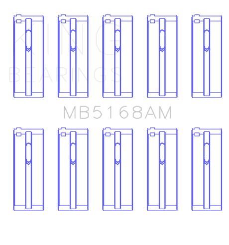 King Engine Bearings Acura F22B1/Honda F22A1/F22A6/F22B1/F22B2/F22B6 Main Bearing Set - Size STD