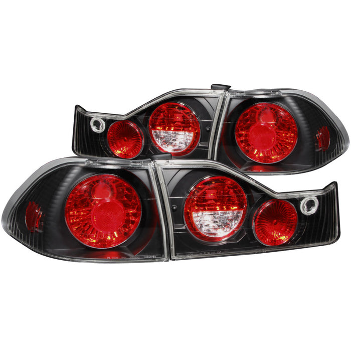 ANZO 1998-2000 Honda Accord Taillights Black