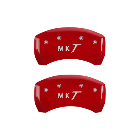 MGP 4 Caliper Covers Engraved Front Lincoln Engraved Rear MKT Yellow finish black ch