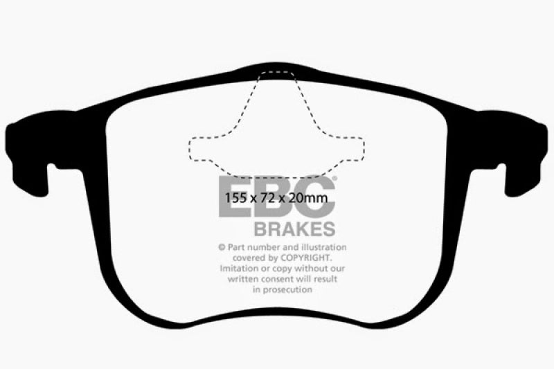 EBC 06-11 Saab 9-3 2.0 Turbo (Aero) Greenstuff Front Brake Pads