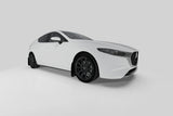 Rally Armor 19-25 Mazda3 Hatchback Black UR Mud Flap w/White Logo