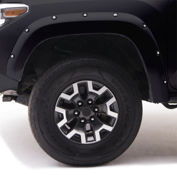 EGR 16+ Nissan Titan XD Bolt-On Look Color Match Fender Flares - Set - Black Metallic