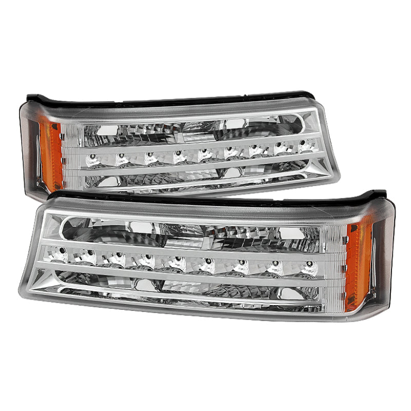xTune Chevy Silverado 03-06 / Avalanche 02-06 LED Bumper Lights Chrome CBL-JH-CS03-LED-C