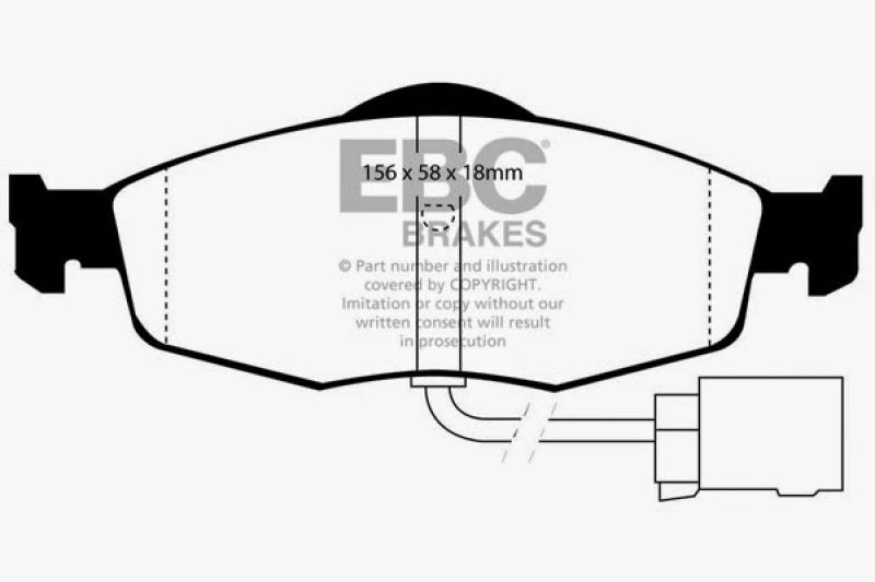 EBC 95-00 Ford Contour 2.0 Ultimax2 Front Brake Pads