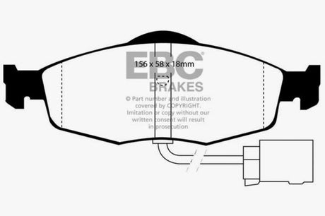 EBC 95-00 Ford Contour 2.0 Yellowstuff Front Brake Pads