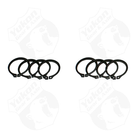 Yukon Gear (4) Full Circle Snap Rings / Fits Dana 60 733X U-Joint w/ Aftermarket Axle