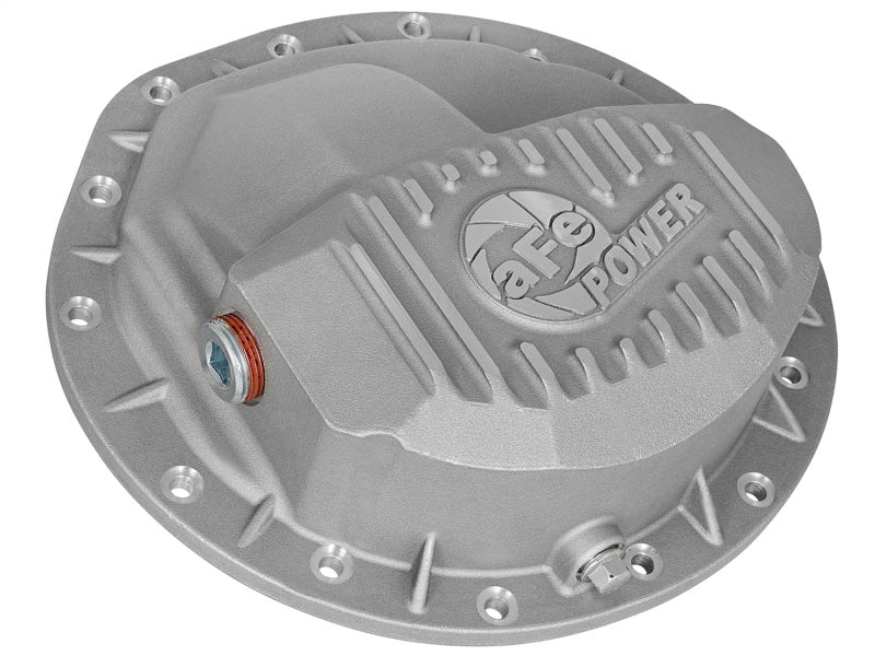 aFe Front Differential Cover (Raw; Street Series); Dodge Diesel Trucks 03-12 L6-5.9/6.7L (td)