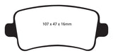 EBC 10+ Buick Allure (Canada) 3.0 Greenstuff Rear Brake Pads
