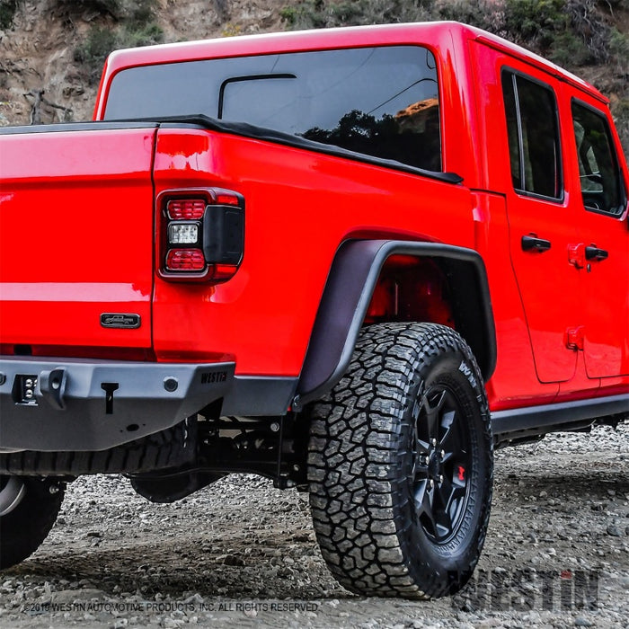 Westin 2020 Jeep Gladiator Tube Fenders - Rear - Textured Black