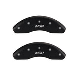 MGP 4 Caliper Covers Engraved Front & Rear Chevy racing Red finish silver ch