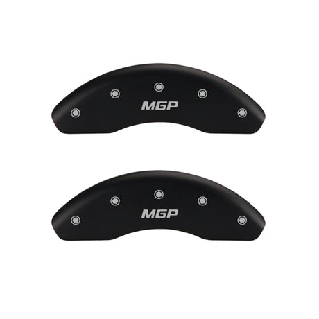 MGP 4 Caliper Covers Engraved Front Charger Engraved Rear RT Black finish silver ch