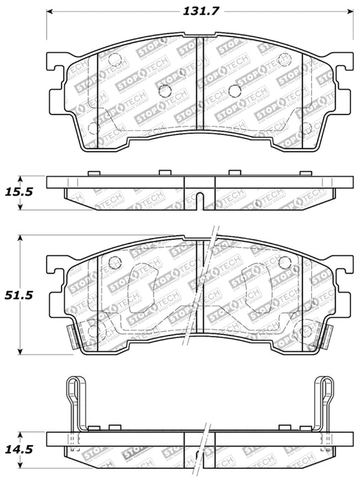 StopTech Performance 93-97 Ford Probe / 93-97 Mazda MX-6/93-02 626 Front Brake Pads