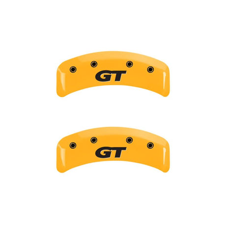 MGP 4 Caliper Covers Engraved Front Mustang Rear Sn95/Gt Yellow Finish Black Char 2001 Ford Mustang