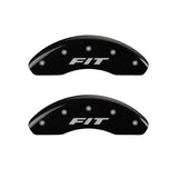 MGP Front set 2 Caliper Covers Engraved Front FIT Black finish silver ch