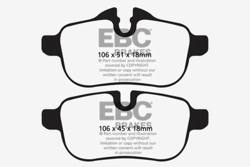 EBC 09+ BMW Z4 3.0 (E89) Greenstuff Rear Brake Pads