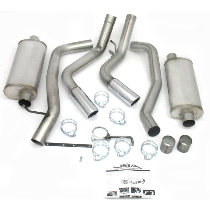 JBA 01-06 Chevrolet Silverado 2500/3500 HD 6.0/8.1L 409SS Pass Side Dual Exit Cat-Back Exhaust