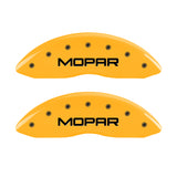 MGP 4 Caliper Covers Engraved Front & Rear Mopar Yellow Finish Black Char 2010 Dodge Ram 2500